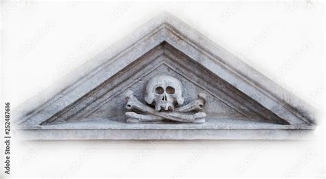 Skull with bones. In Christianity, this is the skull of Adam. Also a ...