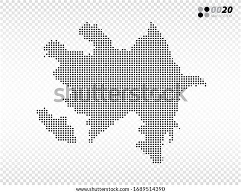 Vector Halftone Dots Black Azerbaijan Map Stock Vector Royalty Free