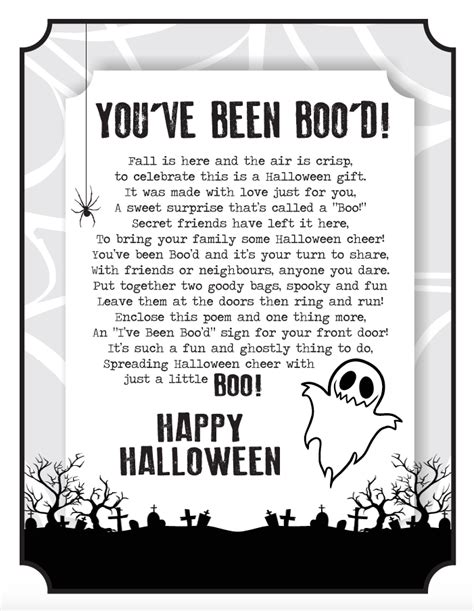 Boo Poem Printable