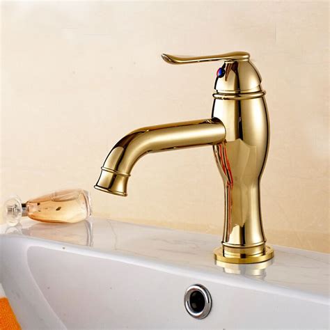 Retail Luxury Brass Wash Basin Tap Polish And Gold Color Lavatory Tap Hot Cold Water Mixer