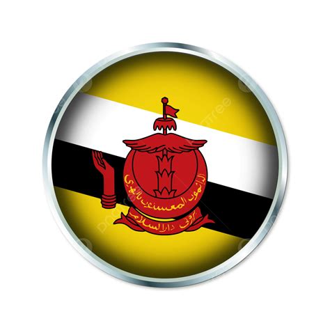 Bandera Redonda De Brunei Con Transparente Vector Png Brunéi Bandera