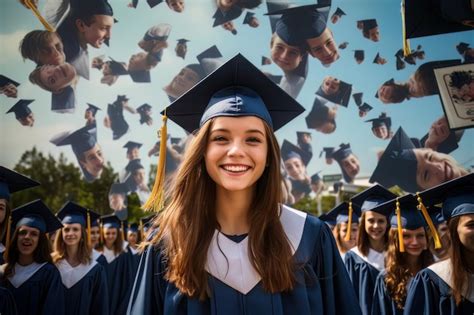 Premium AI Image | High school and college graduation moments