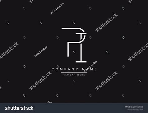 Creative Minimal Pi Monogram Logo Letter Stock Vector Royalty Free