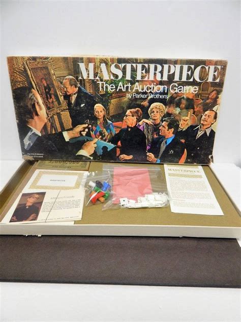 Vintage Masterpiece Board Game 1970 Parker Brothers Complete Art ...