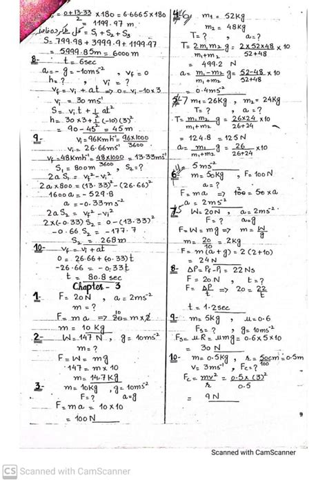 Th Class Important Physics Numerical