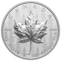 5 Oz 2024 Ultra High Relief Maple Leaf Silver Coin Royal Canadian