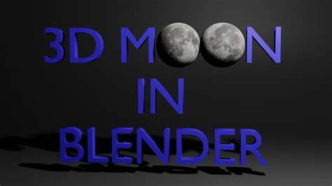 3D Moon In Blender YouTube