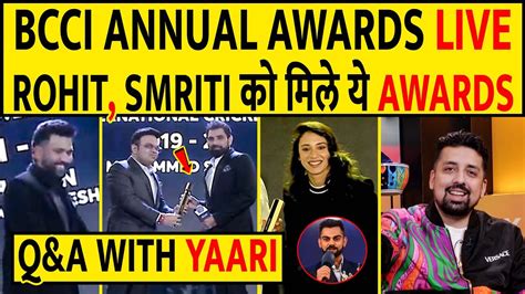 Q A With Yaari Bcci Annual Awards Live Rohit Bumrah Shami