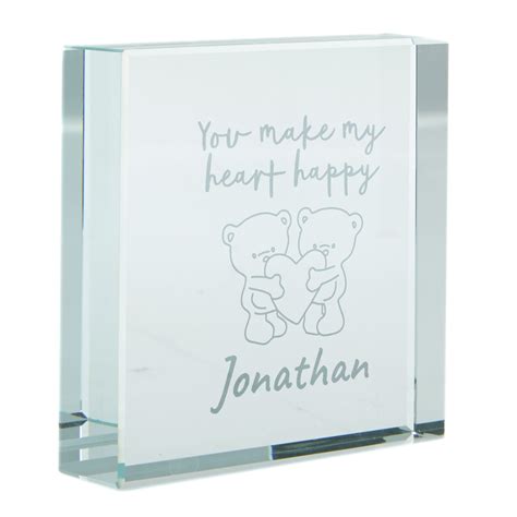 Buy Personalised Hugs Glass Token Make My Heart Happy For Gbp 1499 Card Factory Uk