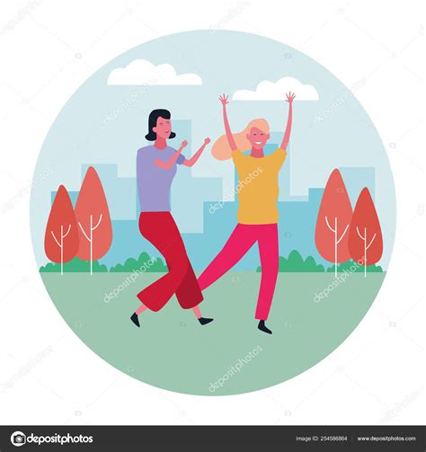 Two Women Friends Cartoon Stock Vector By ©jemastock 254586864