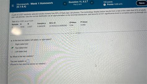 Solved = Homework: Week 1 Homework (8.1-8.4) Question 10, | Chegg.com 