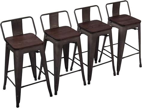 Amazon Yongchuang Metal Bar Stools Set Of Counter Height