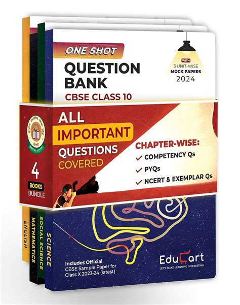 Educart One Shot Question Bank CBSE Class 10 Science Maths Social