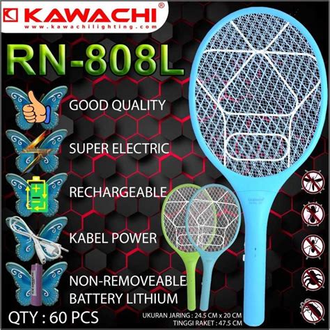 Jual Raket Nyamuk Kawachi Rn L Rechargeable Mosquito Cas Rn