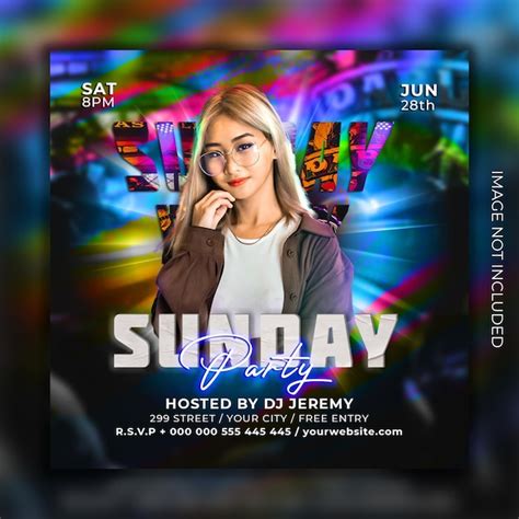 Premium Psd Sunday Night Party Social Media Post And Flyer Template