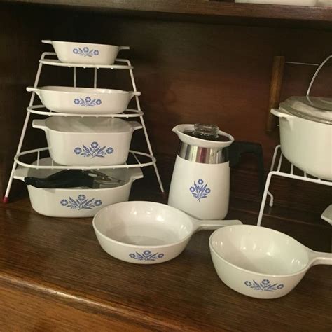 Vintage Pyrex Blue Cornflower Dish Set