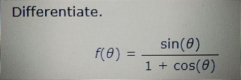 Solved Differentiate F Sin Cos Calculus