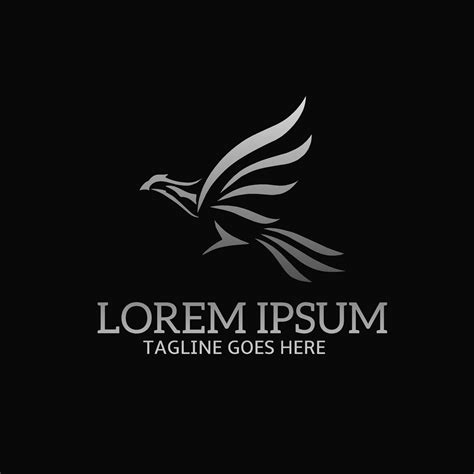 Logo Design Burung Elang Elegant Silver Color 21002672 Vector Art At