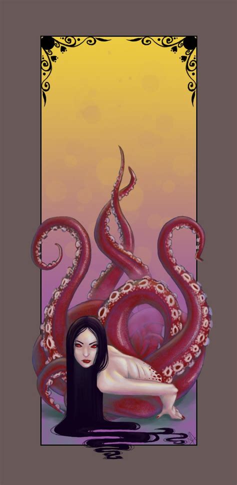 Octo Woman Art Octopus Mermaid Art Female Art