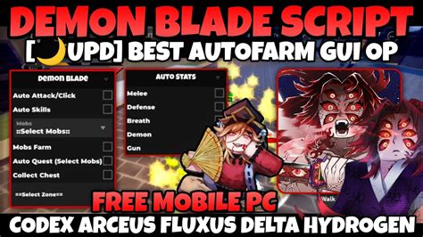 Upd Demon Blade Script Pastebin Autofarm The Best Gui By Tora Isme