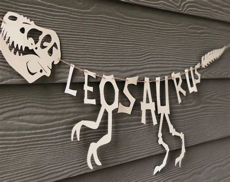 Personalized Dinosaur Banner - Etsy