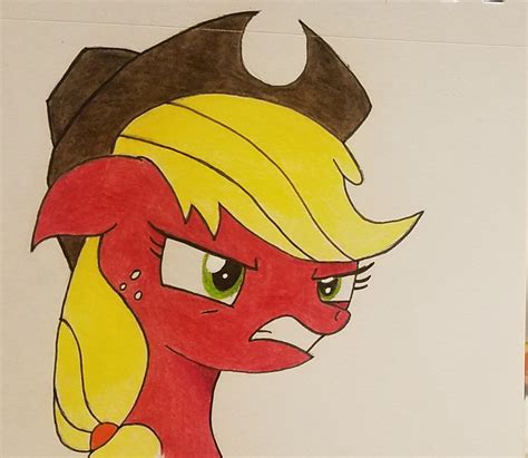 A Very Angry Applejack By Tempetepolaire On Deviantart