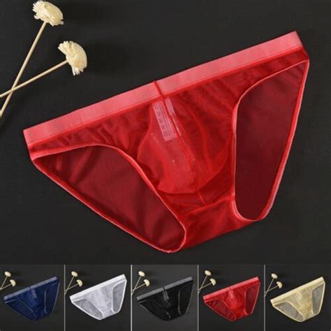 Sophisticated Men S Sheer Mesh Underpants Pouch Briefs Bikini Lingerie