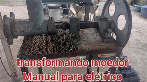 modificando moedor de carne manual para elétrico e fazendo ração YouTube