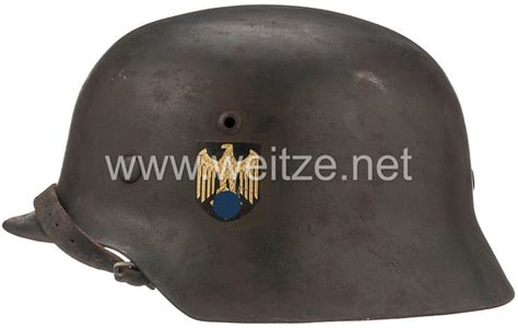 Wehrmacht Stahlhelm M 35 Mit 2 Emblemen Heer 1933 1945