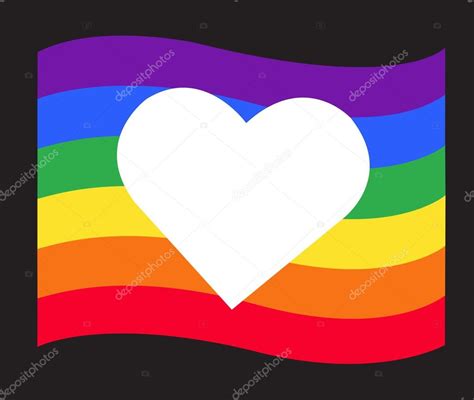 Rainbow Flag Lgbt Symbol On Heart Vector Eps10 Stock Vector Image By © 118139578