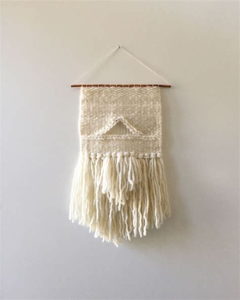 Wall Weaving Hand Woven Wall Hanging Textile Art Neutral