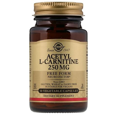 Solgar Acetyl L Carnitine 30 Kapsül DepoEczanem Dermokozmetik