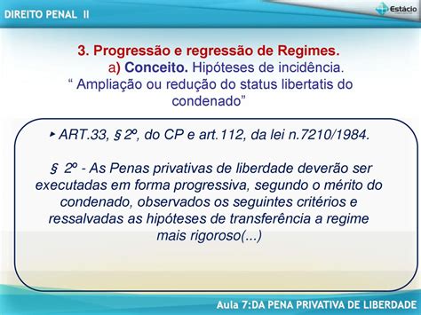 Aula Direito Penal Ii Da Pena Privativa De Liberdade Aula Ppt