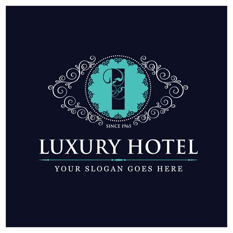 Luxury hotel design with logo and typography vector 14202727 Vector Art ...