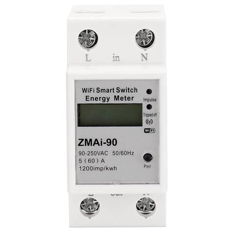 Eenfase Din Rail Wifi Smart Energy Meter Stroomverbruik Kwh Meter