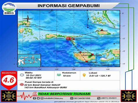 Gempa Bumi M 4 6 Guncang Sanana Bmkg Akibat Aktivitas Sesar Sula