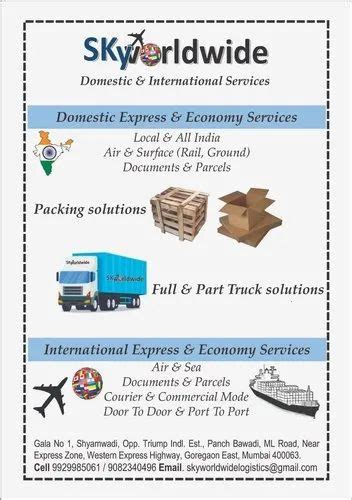 Service Provider Of Domestic Courier Logistics Services Packers And