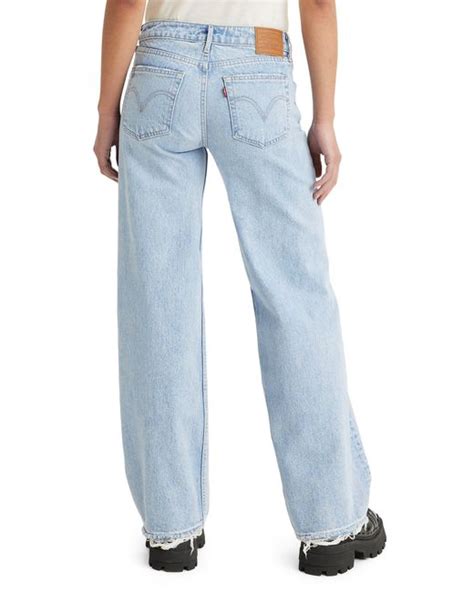 Levis Ripped Low Rise Baggy Jeans In Blue Lyst