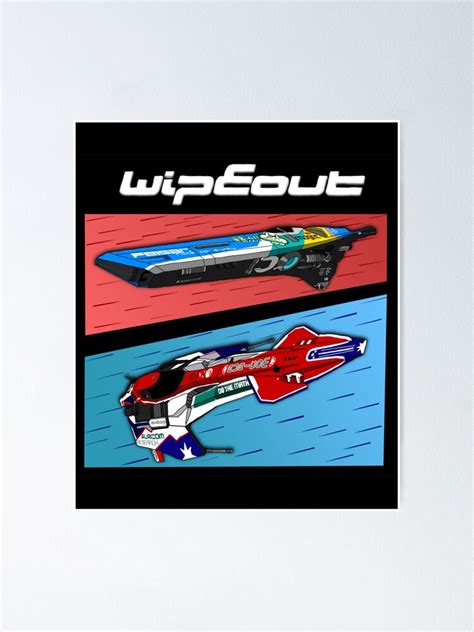 Wipeout Ships Comic Strip Logo Poster By Fennecfoxca Redbubble