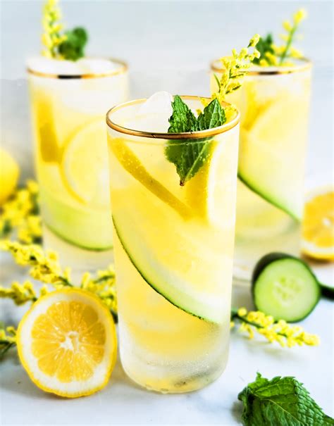 Sparkling Cucumber Mint Lemonade Mocktail Beautiful Eats And Things