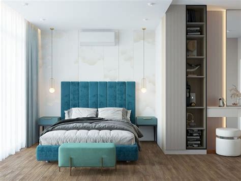 Fresque в изголовье кровати подвесные светильники у кровати Bed Room