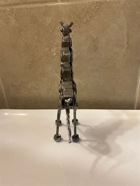 Scrap Metal Art Giraffe Etsy