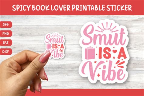 Printable Spicy Book Lover Sticker 8 Graphic By Sundiva Design