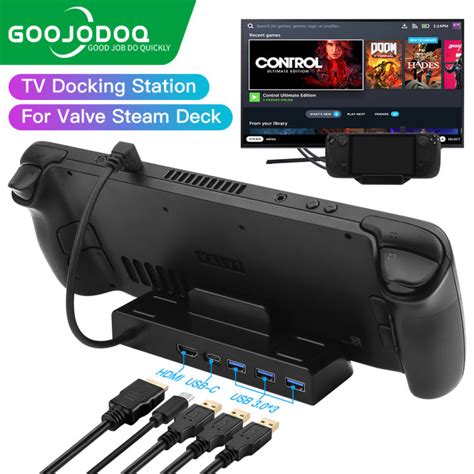 Goojodoq Steam Deck Docking Station TV Base Stand 6 In 1 Hub Holder