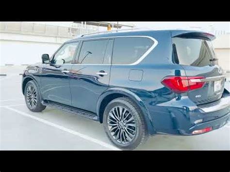 Rent Infiniti Qx Blue In Dubai Youtube