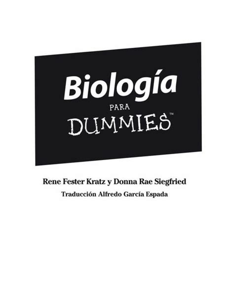 Biologia Para Dummies Rene Fester Kratz Donna Rae Siegfried Pdf