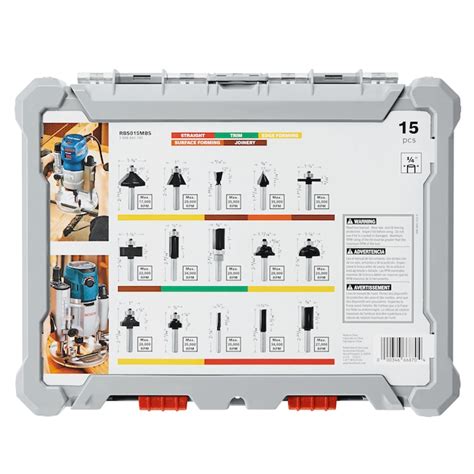 Bosch 15-Piece Carbide-tipped Router Bit Set RBS015MBS at Lowes.com