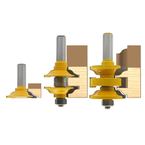 3pc Entry Interior Tenon Door Router Bits Set Milling Cutter Solid