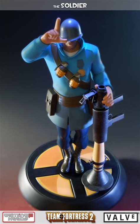 Team Fortress 2 The Blu Soldier Statue Gaming Heads