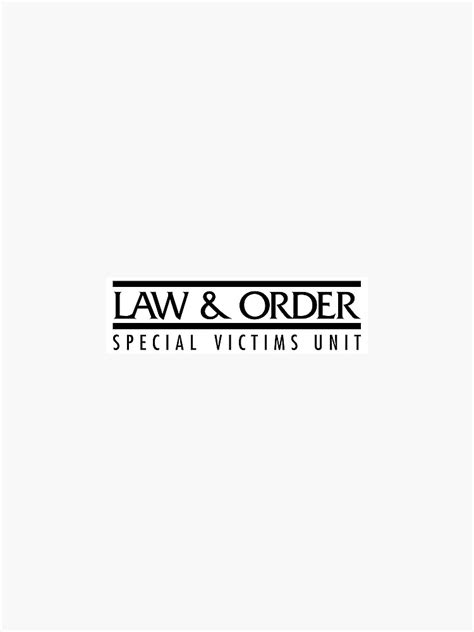 "Law and Order: SVU" Sticker for Sale by MorganNicole021 | Redbubble